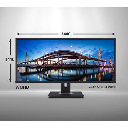 ViewSonic Graphic VG3448 34" Class UWQHD LED Monitor - 21:9 - Black VG3448