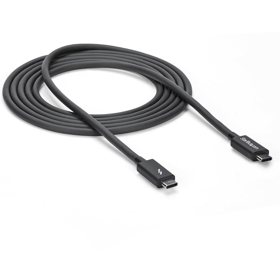 StarTech.com 2m (6.6ft) Thunderbolt 3 Cable, 20Gbps, 100W PD, 4K Video, Thunderbolt-Certified, Compatible w/ TB4/USB 3.2/DisplayPort TBLT3MM2M