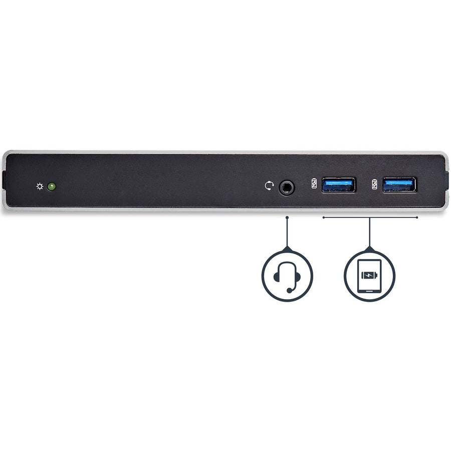 StarTech.com Dual-Monitor USB 3.0 Docking Station - DVI Outputs - Mac & Windows - DVI to VGA & DVI to HDMI Adapters Included - USB3SDOCKDD USB3SDOCKDD