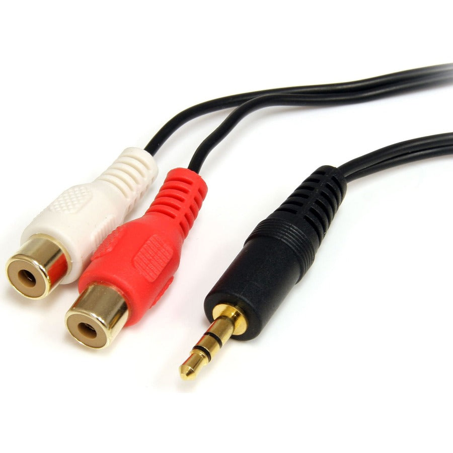 StarTech.com Startech RCA Audio Cable - 6ft - 1 x 3.5mm, 2 x RCA - Audio Cable External - Black MU1MFRCA