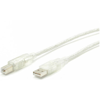 StarTech.com Transparent USB 2.0 cable - 4 pin USB Type A (M) - 4 pin USB Type B (M) - 10 ft USBFAB10T