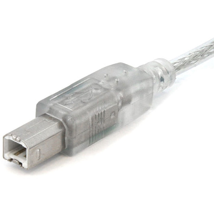 StarTech.com Transparent USB 2.0 cable - 4 pin USB Type A (M) - 4 pin USB Type B (M) - 10 ft USBFAB10T