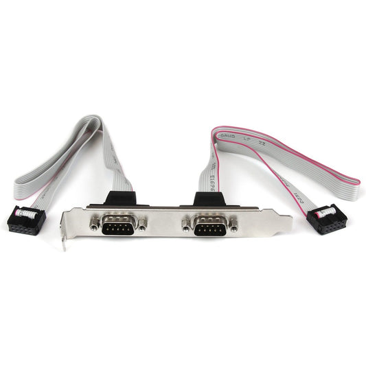 StarTech.com 2 Port 16in DB9 Serial Port Bracket to 10 Pin Header PLATE9M2P16