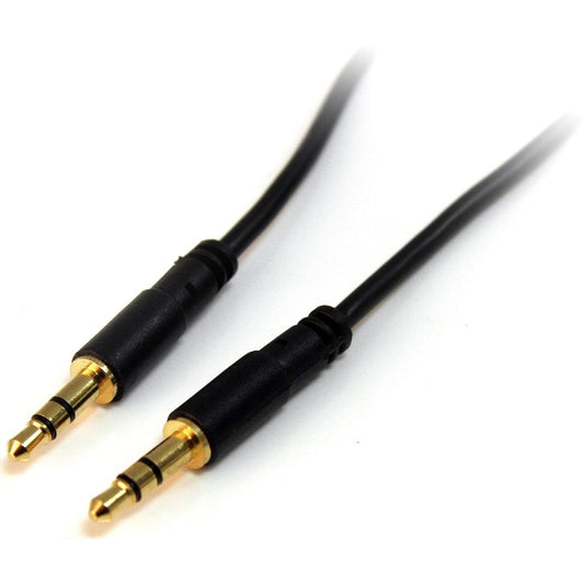 StarTech.com 1 ft Slim 3.5mm Stereo Audio Cable - M/M MU1MMS