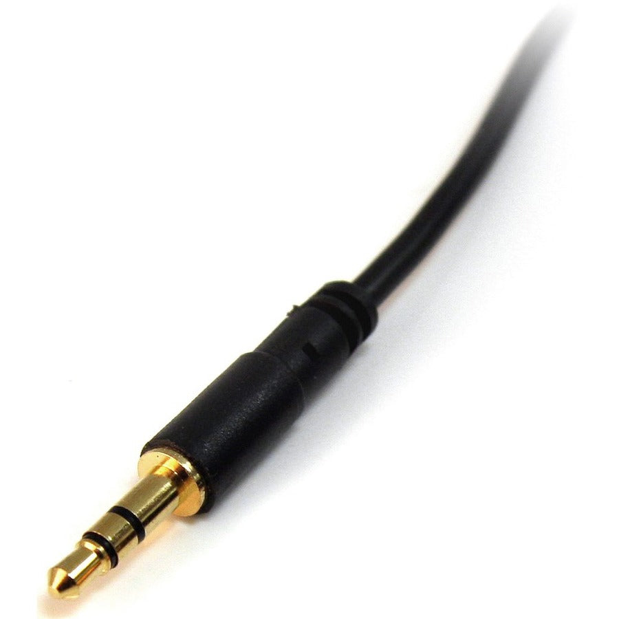 StarTech.com 1 ft Slim 3.5mm Stereo Audio Cable - M/M MU1MMS