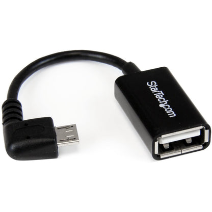 StarTech.com 5in Right Angle Micro USB to USB OTG Host Adapter M/F UUSBOTGRA