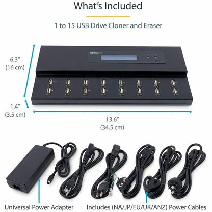 StarTech.com 1:15 Standalone USB Duplicator and Eraser - for USB Flash Drives - Flash Drive Duplicator - USB Copier - USB Thumb Drive Duplicator USBDUPE115