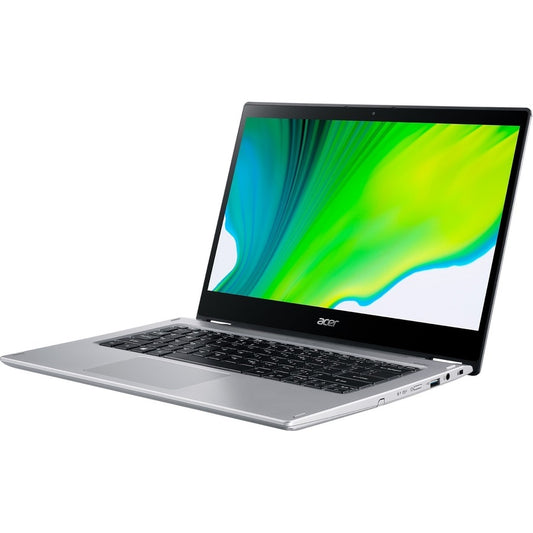 Acer Spin 3 SP314-54N SP314-54N-56SZ 14" Touchscreen Convertible 2 in 1 Notebook - Full HD - Intel Core i5 10th Gen i5-1035G4 - 8 GB - 256 GB SSD - English Keyboard - Pure Silver NX.HQ7AA.00D