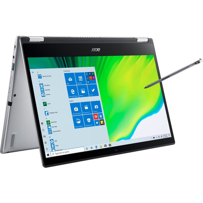 Acer Spin 3 SP314-54N SP314-54N-56SZ 14" Touchscreen Convertible 2 in 1 Notebook - Full HD - Intel Core i5 10th Gen i5-1035G4 - 8 GB - 256 GB SSD - English Keyboard - Pure Silver NX.HQ7AA.00D