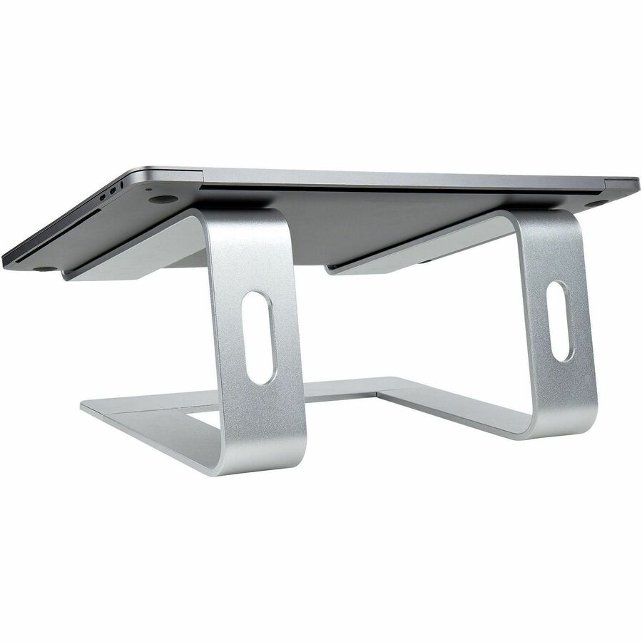 StarTech.com Laptop Stand for Desk, Supports 5kg / 11lb, Aluminum, Silver, Ergonomic Laptop Riser, Portable Laptop Holder for Desk LAPTOP-STAND-SILVER