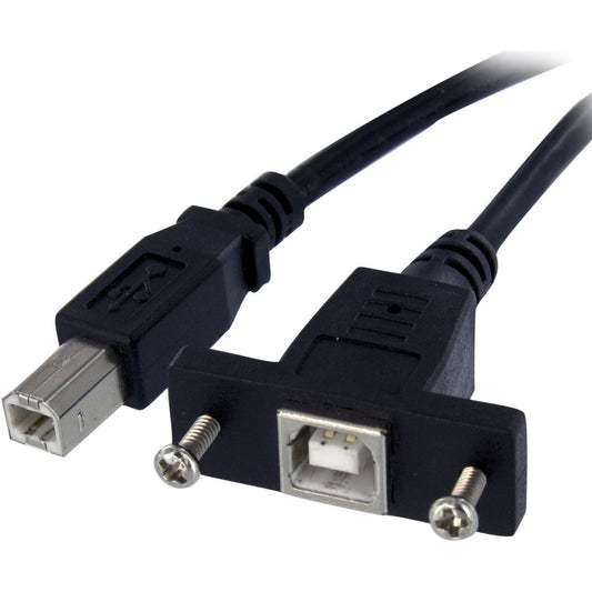 StarTech.com 3 ft Panel Mount USB Cable B to B - F/M USBPNLBFBM3