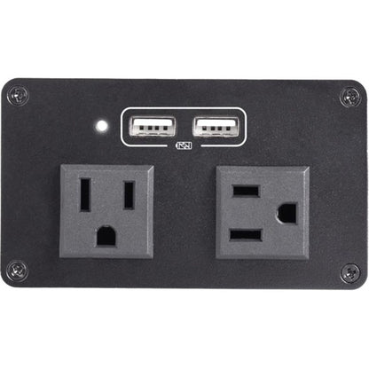 StarTech.com Power Outlet Module for Conference Table Connectivity Box - 2x AC Power and 2x USB-A - Power and Charging Hub MOD4POWERNA