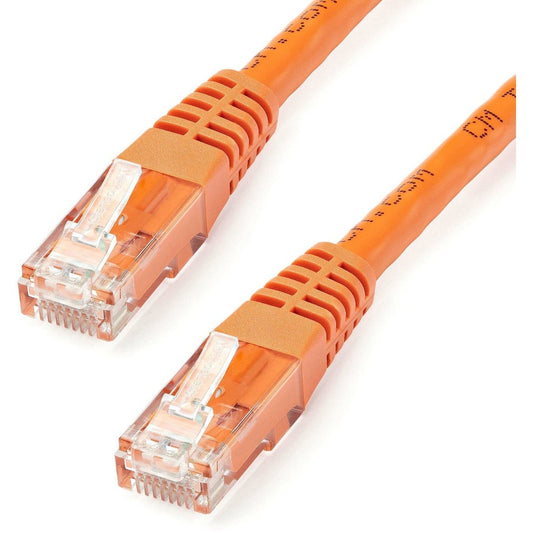 StarTech.com 15ft CAT6 Ethernet Cable - Orange Molded Gigabit - 100W PoE UTP 650MHz - Category 6 Patch Cord UL Certified Wiring/TIA C6PATCH15OR