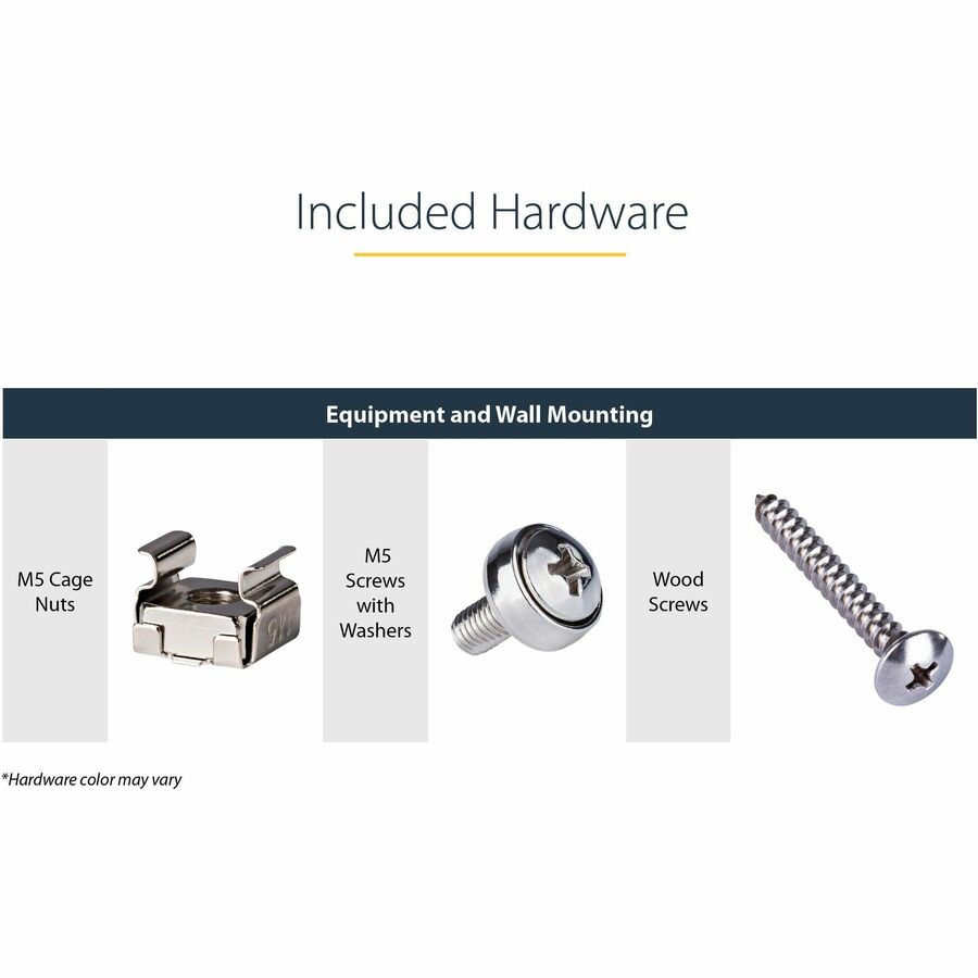 StarTech.com 4U 19in Steel Vertical Wallmount Equipment Rack Bracket RK419WALLV