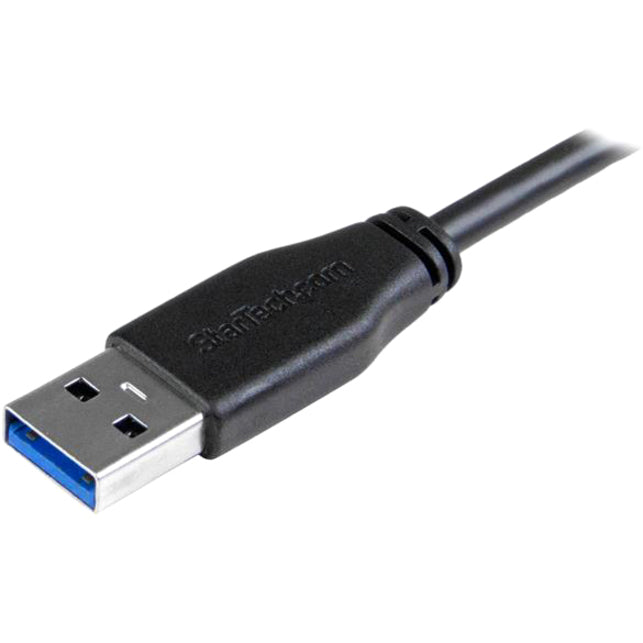 StarTech.com 1m 3 ft Slim Micro USB 3.0 (5Gbps) Cable - M/M - USB 3.0 A to Left-Angle Micro USB - USB 3.2 Gen 1 USB3AU1MLS