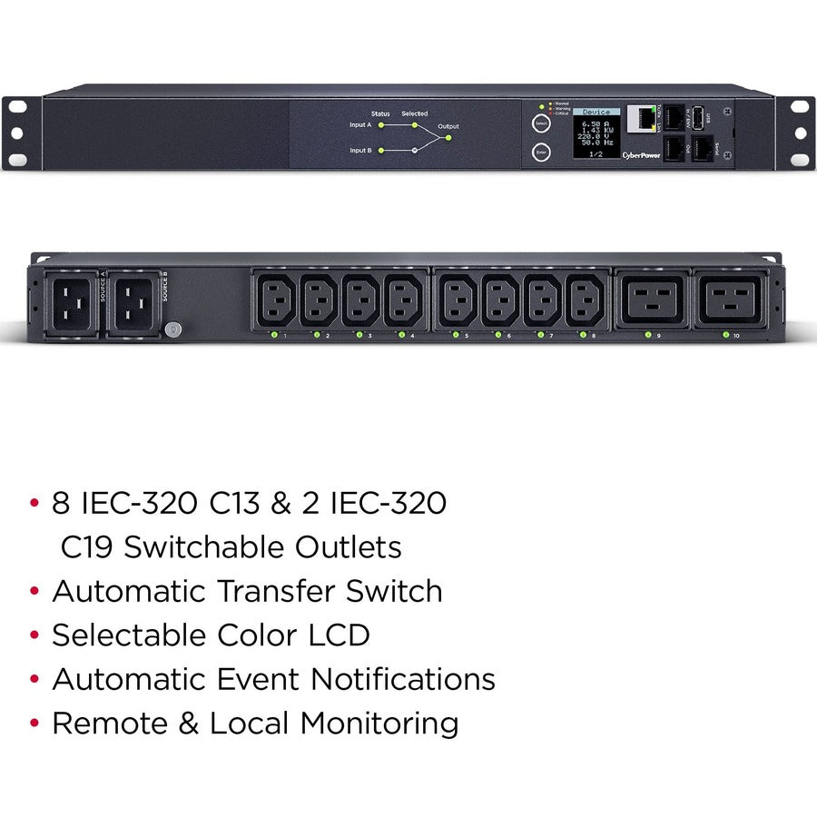 CyberPower ATS PDU44006 10-Outlets PDU PDU44006