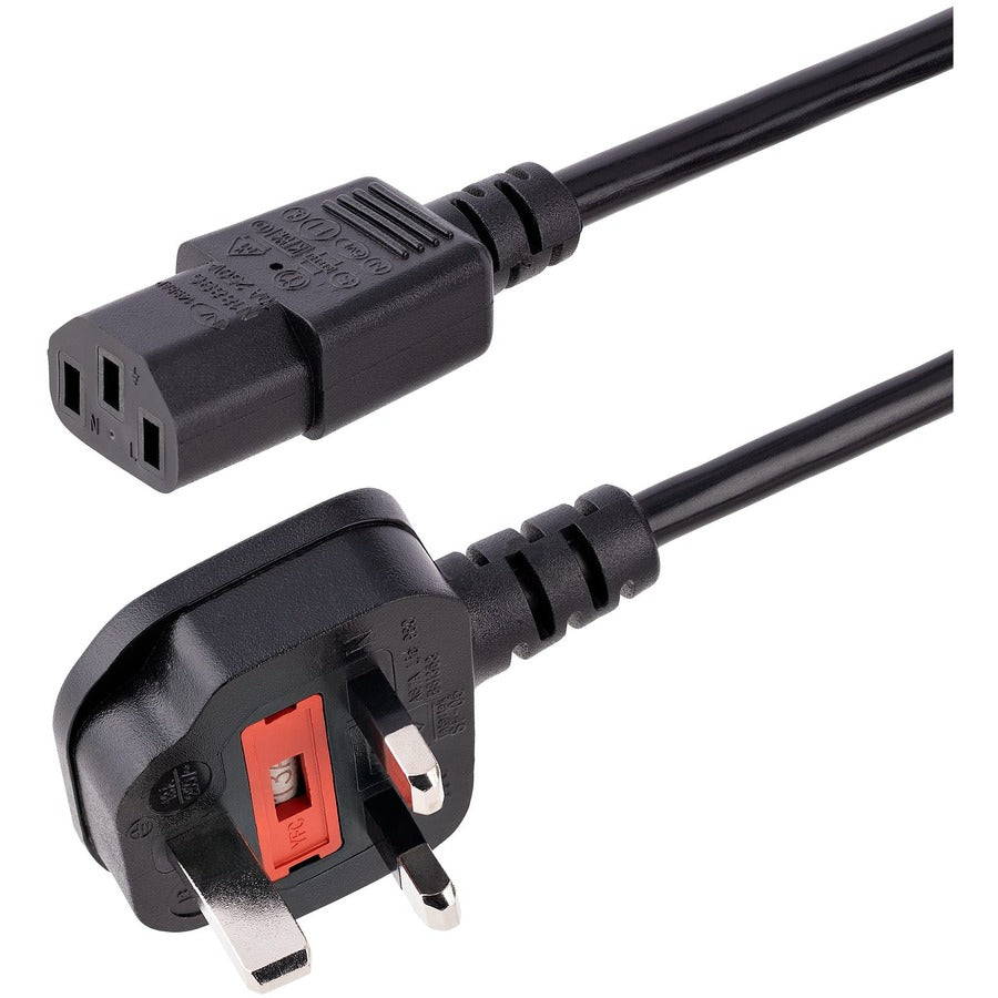 StarTech.com 6 ft Standard UK Computer Power Cord - Power cable - IEC 320 EN 60320 C13 (F) - BS 1363 (M) PXT101UK