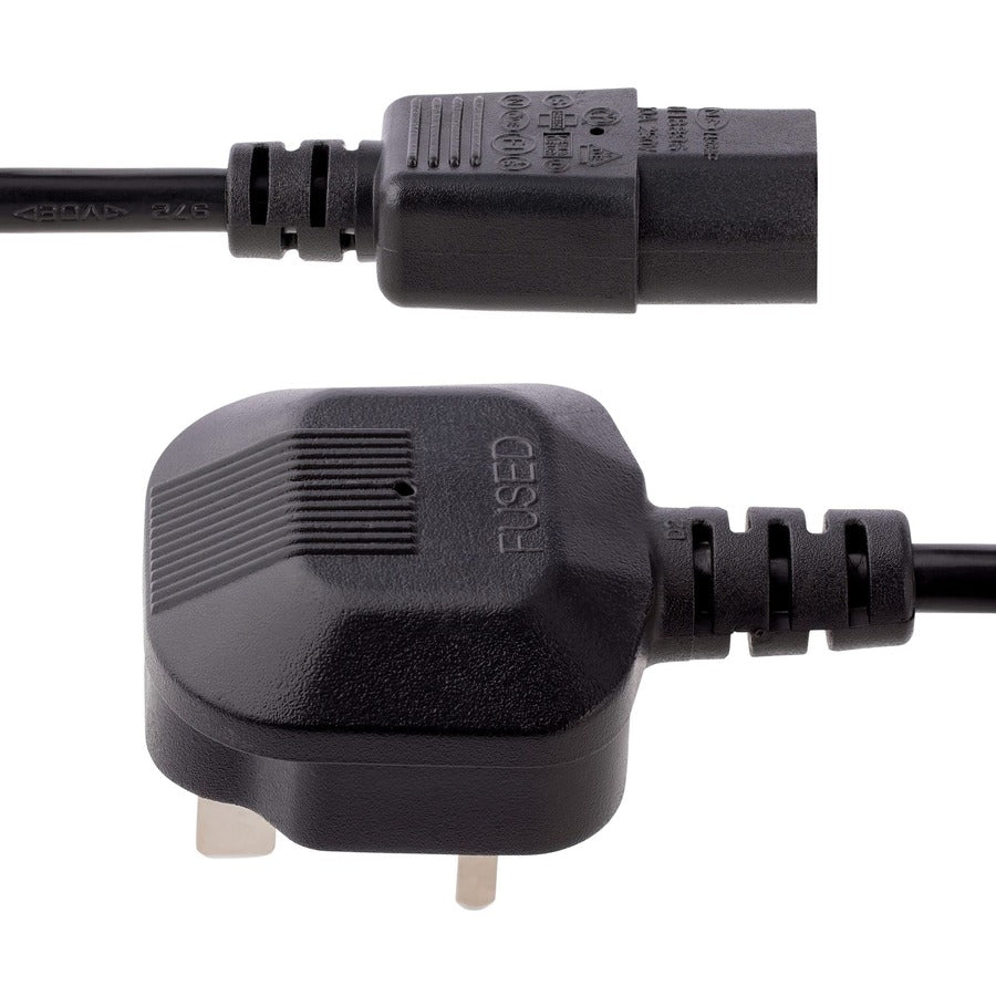 StarTech.com 6 ft Standard UK Computer Power Cord - Power cable - IEC 320 EN 60320 C13 (F) - BS 1363 (M) PXT101UK