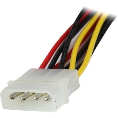 Star Tech.com 12in LP4 to 2x Latching SATA Power Y Cable Splitter Adapter - 4 Pin Molex to Dual SATA PYO2LP4LSATA