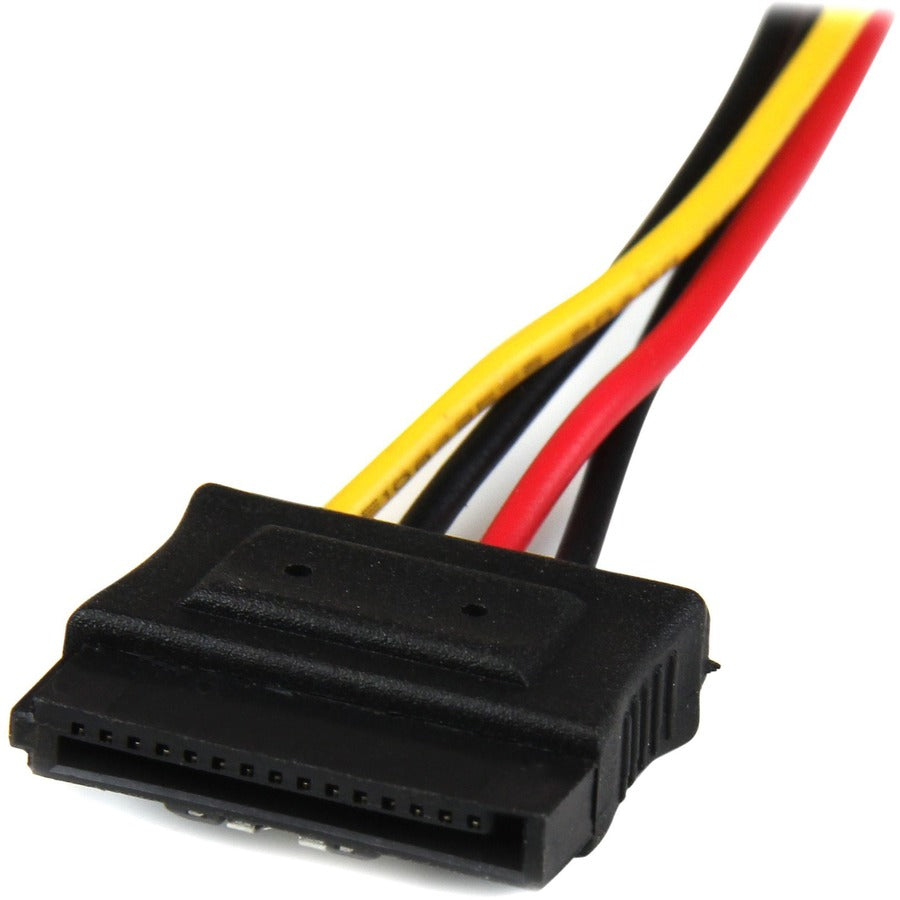 Star Tech.com 12in LP4 to 2x Latching SATA Power Y Cable Splitter Adapter - 4 Pin Molex to Dual SATA PYO2LP4LSATA