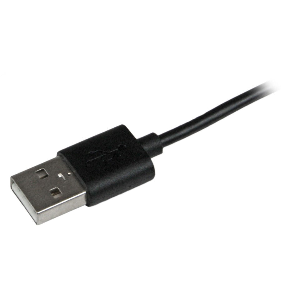 StarTech.com 2m (6ft) Angled Black Apple 8-pin Lightning Connector to USB Cable for iPhone / iPod / iPad USBLT2MBR