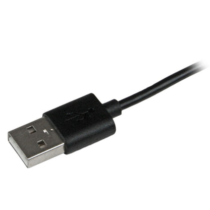 StarTech.com 2m (6ft) Angled Black Apple 8-pin Lightning Connector to USB Cable for iPhone / iPod / iPad USBLT2MBR