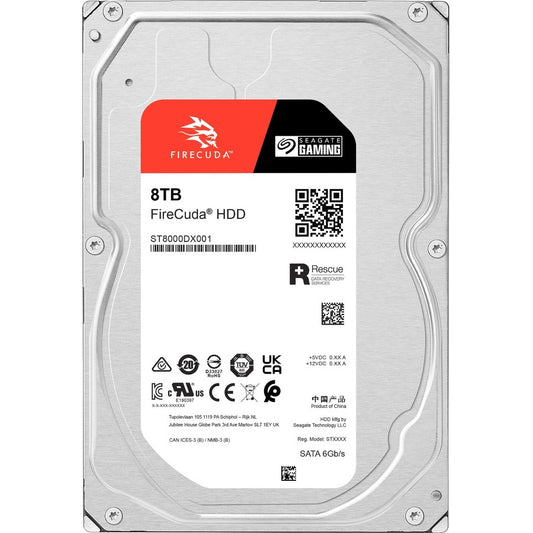 Disque dur Seagate FireCuda ST8000DX001 8 To - 3,5" interne - SATA (SATA/600) - Méthode d'enregistrement magnétique conventionnel (CMR) ST8000DX001