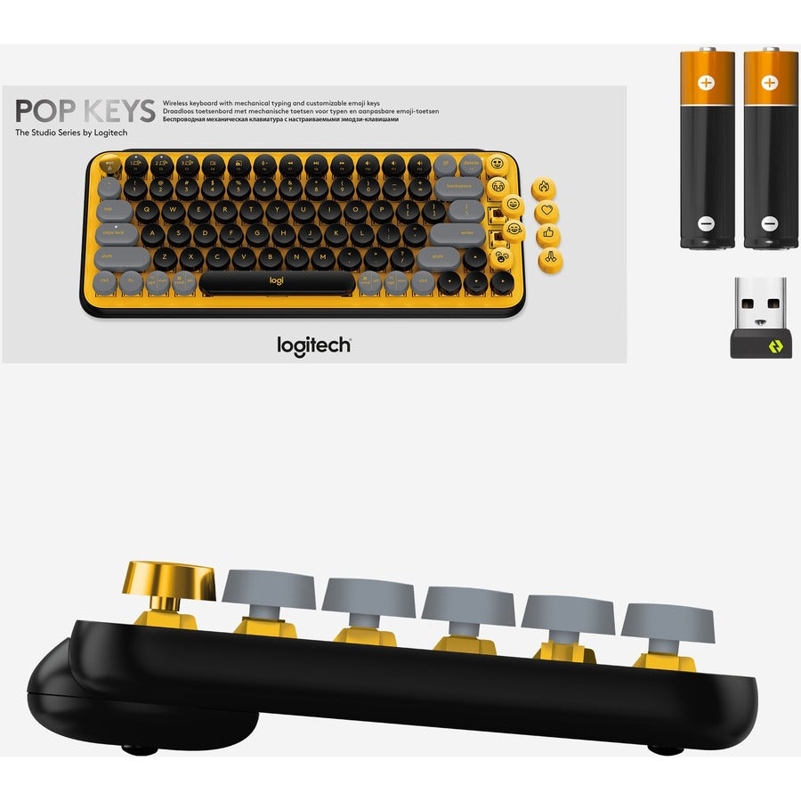 Logitech POP Keys Wireless Mechanical Keyboard With Emoji Keys - Blast Yellow 920-010707