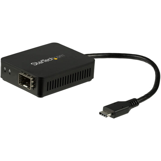 StarTech.com USB C to Fiber Optic Converter - Open SFP - USB 3.0 Gigabit Ethernet Network Adapter - 1000BASE-SX/LX - Windows / Mac / Linux US1GC30SFP