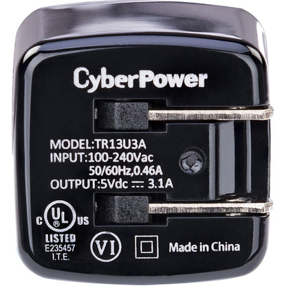 Chargeur USB CyberPower TR13U3A avec 3 ports de type A TR13U3A