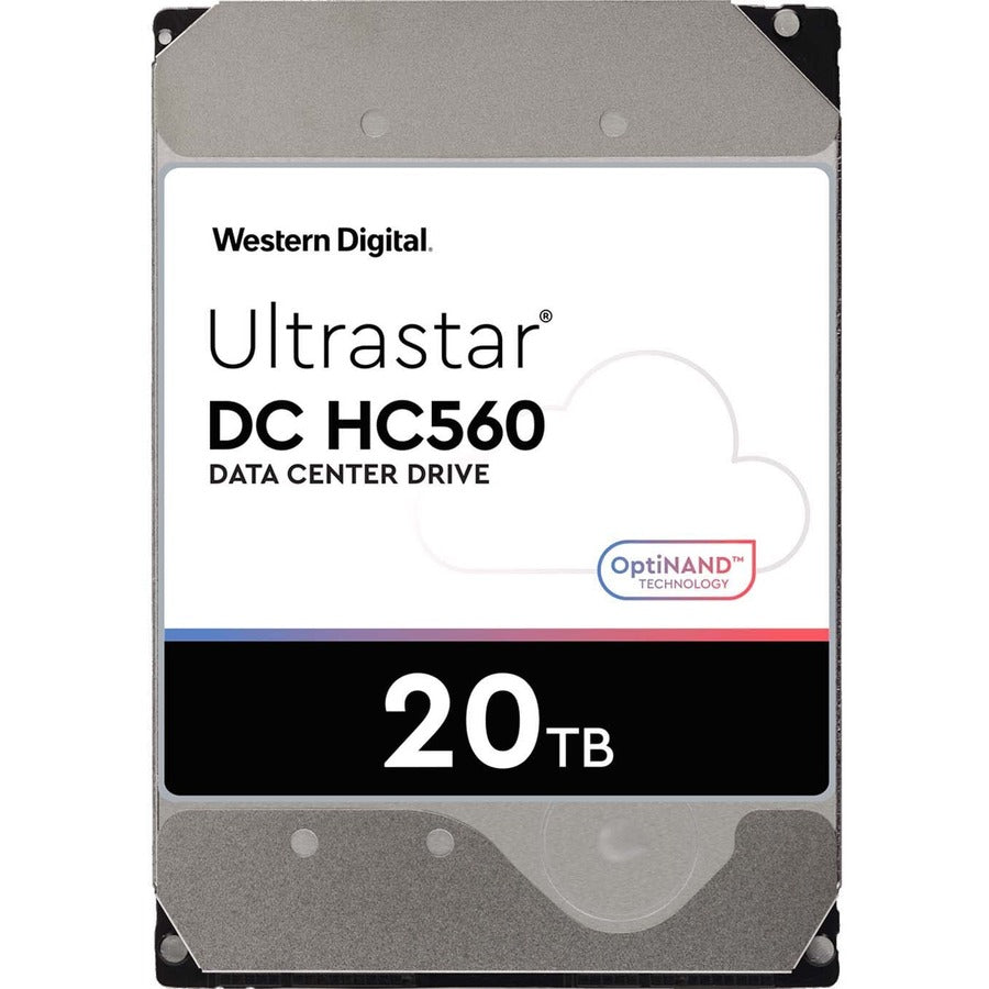 WD Ultrastar DC HC560 WUH722020BLE6L1 20 TB Hard Drive - 3.5" Internal - SATA (SATA/600) - Conventional Magnetic Recording (CMR) Method 0F38784