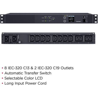 CyberPower Metered ATS PDU PDU24006 10-Outlets PDU PDU24006