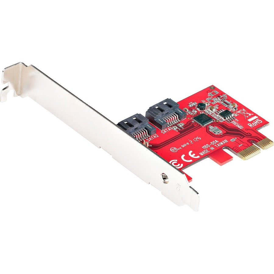 StarTech.com SATA PCIe Card, 2 Port PCIe SATA Expansion Card, 6Gbps SATA, PCI Express to SATA Adapter, Non-RAID, PCIe to SATA Converter 2P6G-PCIE-SATA-CARD