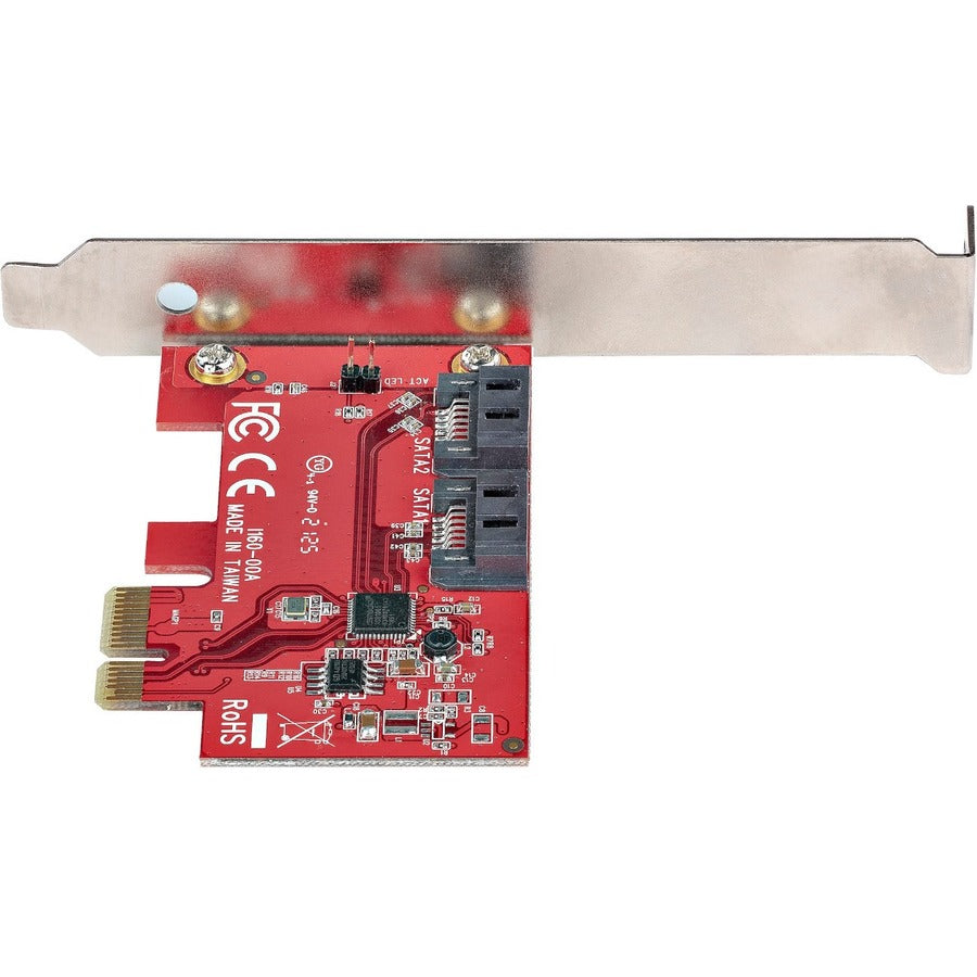 StarTech.com SATA PCIe Card, 2 Port PCIe SATA Expansion Card, 6Gbps SATA, PCI Express to SATA Adapter, Non-RAID, PCIe to SATA Converter 2P6G-PCIE-SATA-CARD