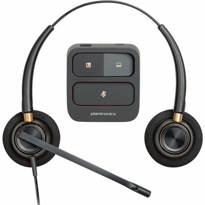 Poly EncorePro 520 with Quick Disconnect Binaural Headset TAA 783P6AA#ABA