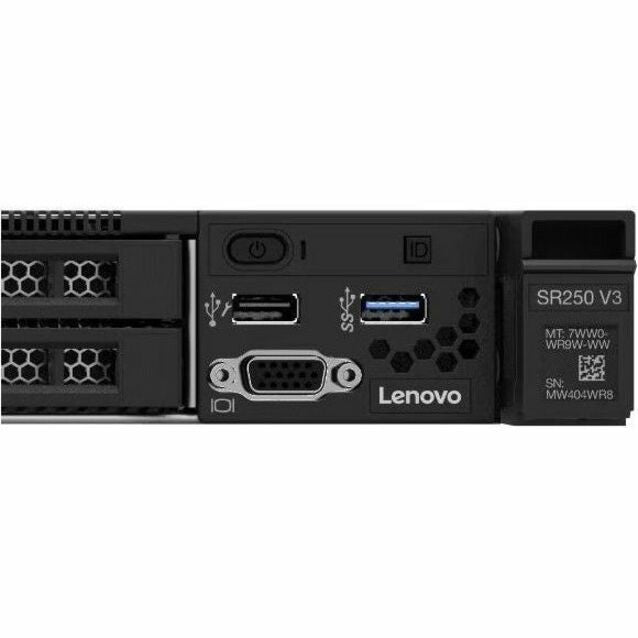 Lenovo ThinkSystem SR250 V3 7DCLA01WNA 1U Rack Server - 1 x Intel Xeon E-2434 3.40 GHz - 16 GB RAM - Serial ATA Controller 7DCLA01WNA