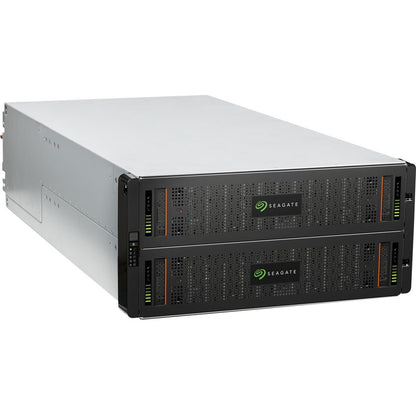 Seagate Exos 5U84 RAID Hybrid SAN Storage System - includes 1.288PB 80x 16TB 3.5" Exos SAS Hard Drives (HDD) and 4x 1.92TB Nytro Solid State Flash Drives (SSD), 8x 10GbE SFP, iSCSI connectivity, 1m deep, ADAPT rebuild 1104660-01