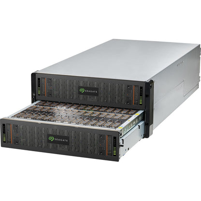 Seagate Exos 5U84 RAID Hybrid SAN Storage System - includes 1.288PB 80x 16TB 3.5" Exos SAS Hard Drives (HDD) and 4x 1.92TB Nytro Solid State Flash Drives (SSD), 8x 10GbE SFP, iSCSI connectivity, 1m deep, ADAPT rebuild 1104660-01