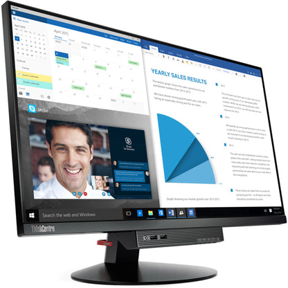 Lenovo ThinkCentre Tiny-In-One 24Gen3 23.8" Webcam Full HD LCD Monitor - 16:9 - Black 10QYPAR1US