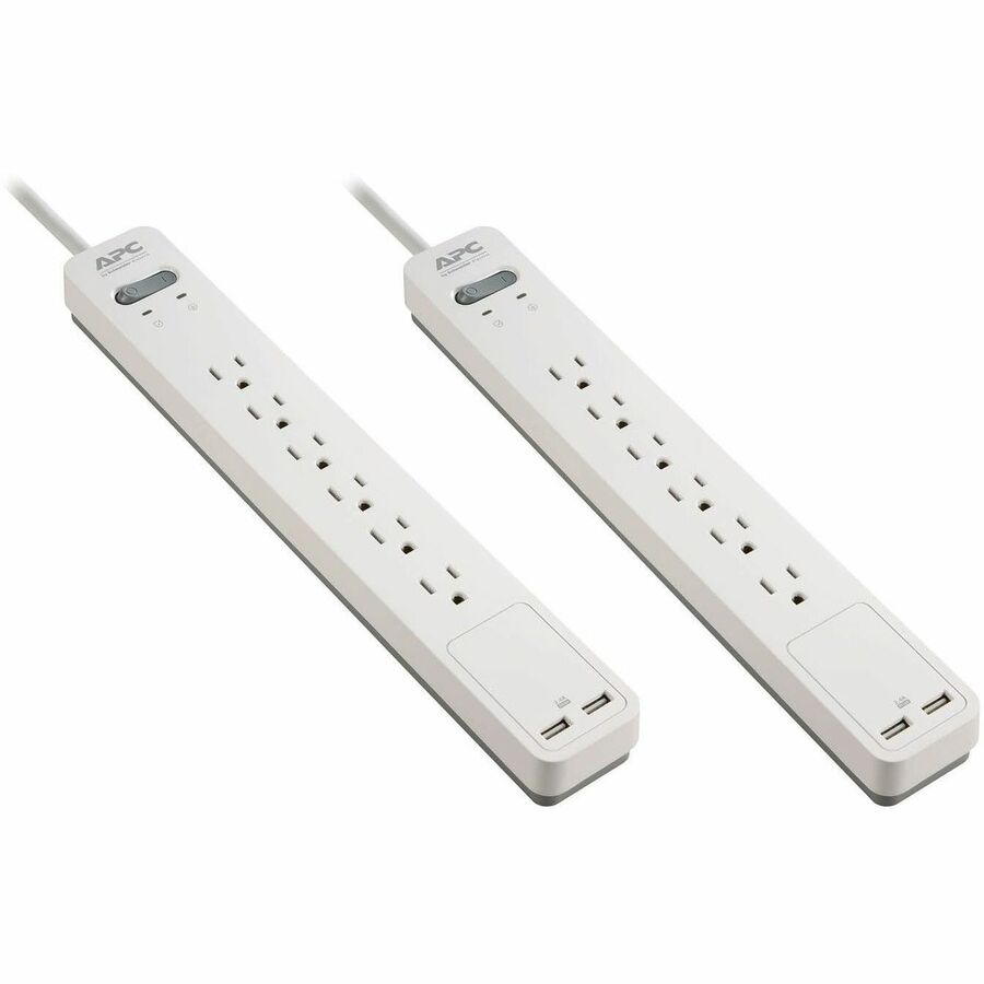 APC by Schneider Electric SurgeArrest Essential 6-Outlet Surge Suppressor/Protector PE64U2WGDP