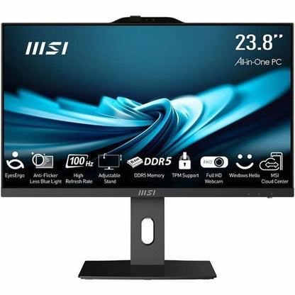 Ordinateur tout-en-un MSI PRO AP242P 14M PRO AP242P 14M-644US - Intel Core i5 14e génération i5-14400 - 8 Go - SSD 1 To - 23,8" Full HD - Ordinateur de bureau - Noir PRO AP242P 14M-644US