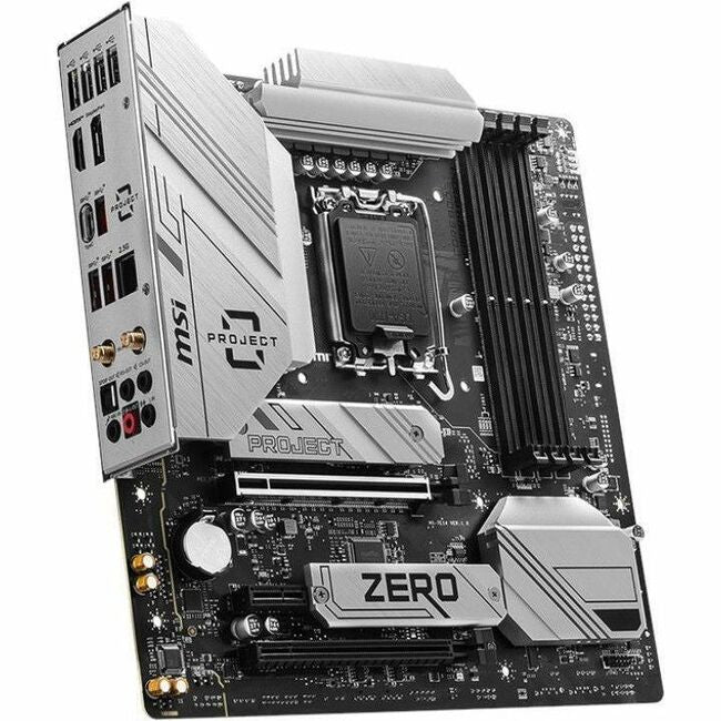 MSI B760M PROJECT ZERO Desktop Motherboard - Intel B760 Chipset - Socket LGA-1700 - Micro ATX B760MPZERO