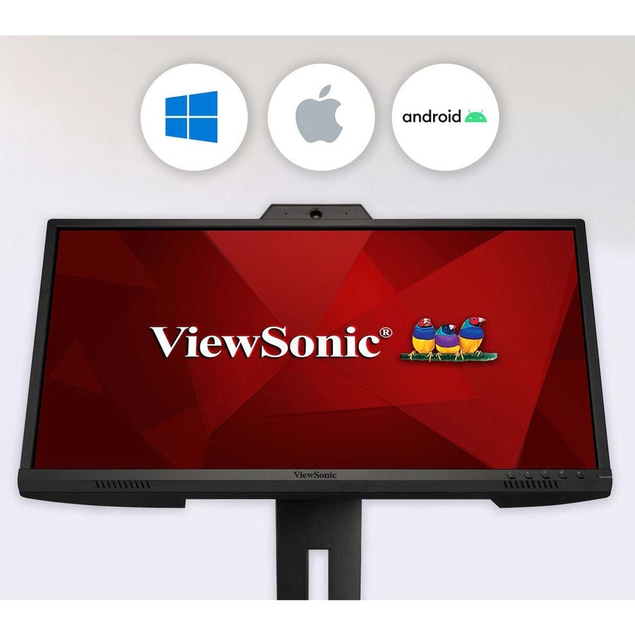 ViewSonic Graphic VG2440V 24" Class Webcam Full HD LED Monitor - 16:9 - Black VG2440V