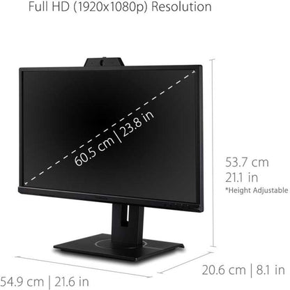 ViewSonic Graphic VG2440V 24" Class Webcam Full HD LED Monitor - 16:9 - Black VG2440V