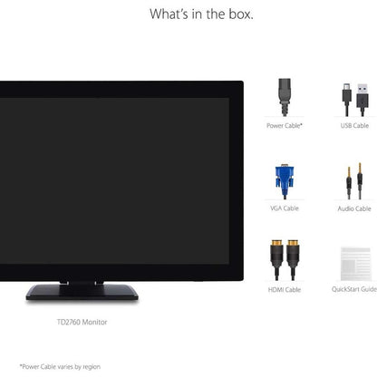 ViewSonic TD2760 27" Class LCD Touchscreen Monitor - 16:9 - 6 ms TD2760