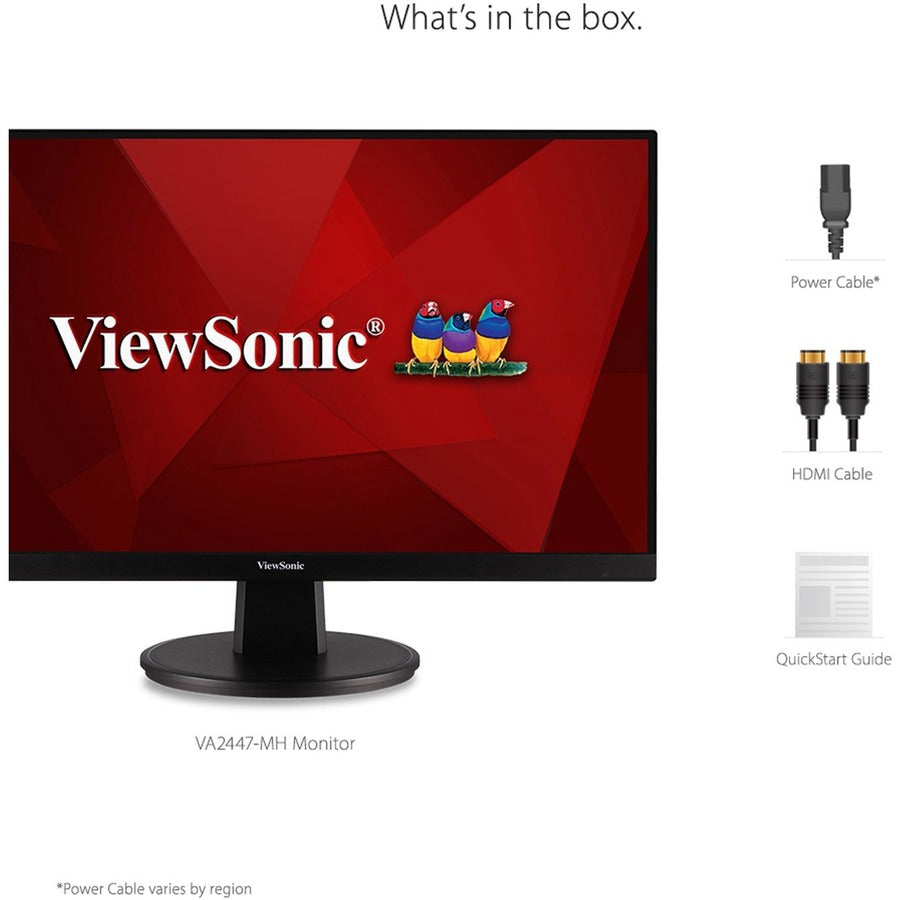 ViewSonic Value VA2447-MH 24" Class Full HD LED Monitor - 16:9 - Black VA2447-MH