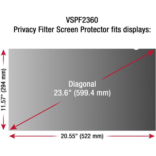 ViewSonic Privacy Filter Screen Protector Black VSPF2360