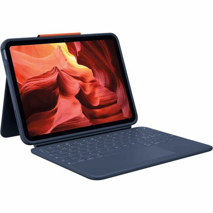 Logitech Rugged Combo 4 Touch Rugged Keyboard/Cover Case (Folio) for 10.9" Apple iPad (10th Generation) iPad, Stylus - Classic Blue 920-011130