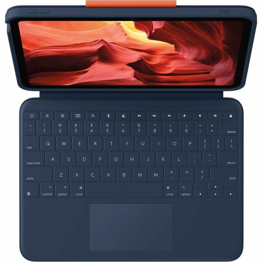 Logitech Rugged Combo 4 Touch Rugged Keyboard/Cover Case (Folio) for 10.9" Apple iPad (10th Generation) iPad, Stylus - Classic Blue 920-011130