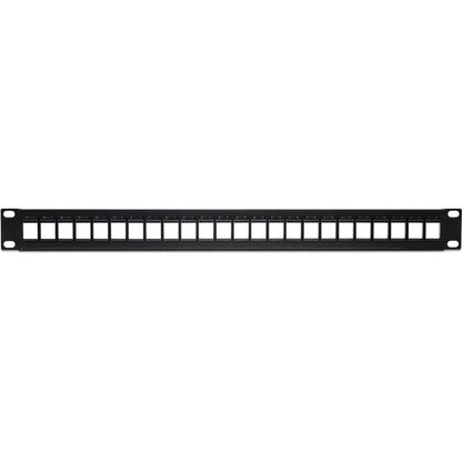 TRENDnet 24-Port Blank Keystone 1U Patch Panel, 1U 19" Metal Rackmount Housing, Recommended With TC-K25C6 & TC-K50C6 Cat6 Keystone Jacks (Sold Separately), Black, TC-KP24 TC-KP24